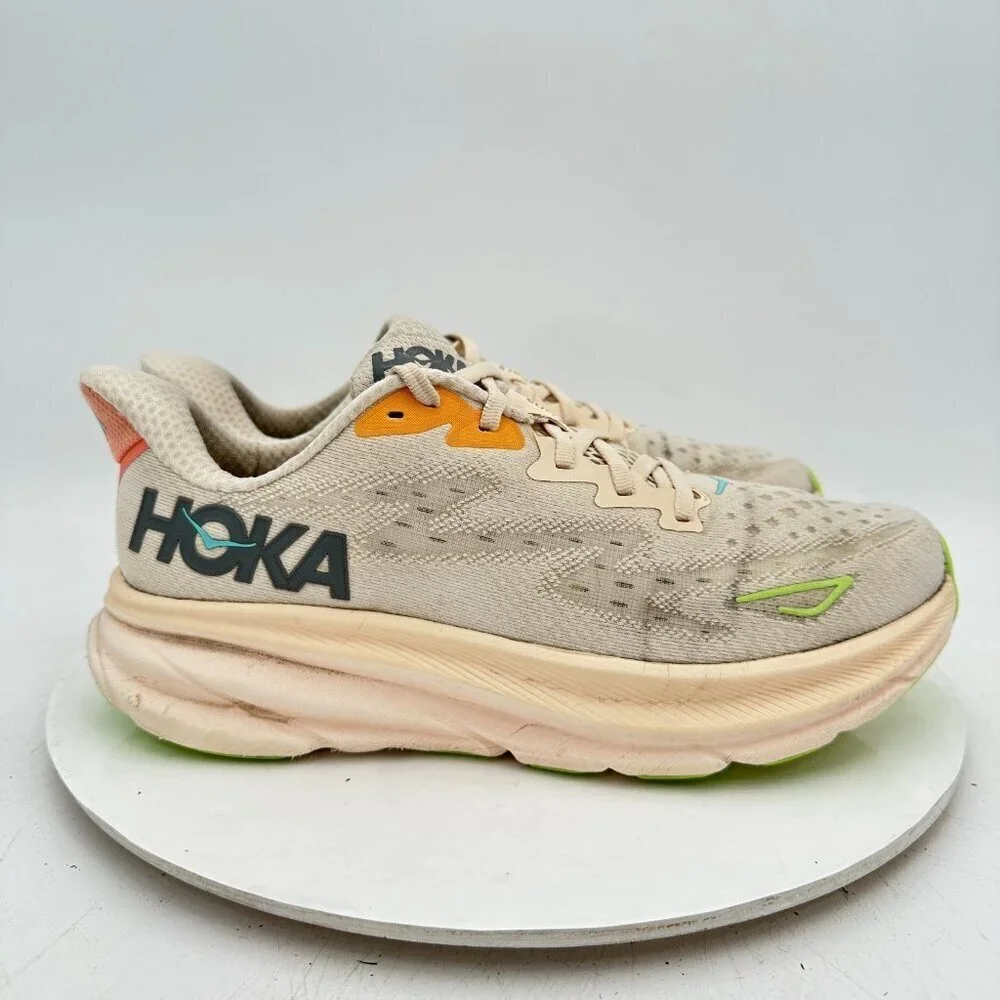 Hoka One One Clifton 9 Women Size 9.5B 1127896-VLS Vanilla Astral Mesh Sneaker